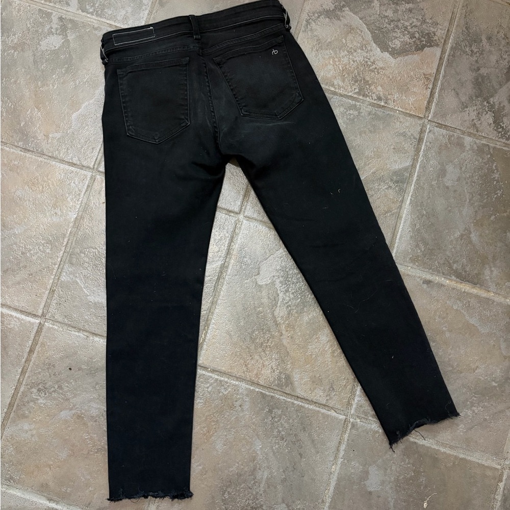 rag & bone Black Distressed Ankle Jeans - Picture 3 of 9